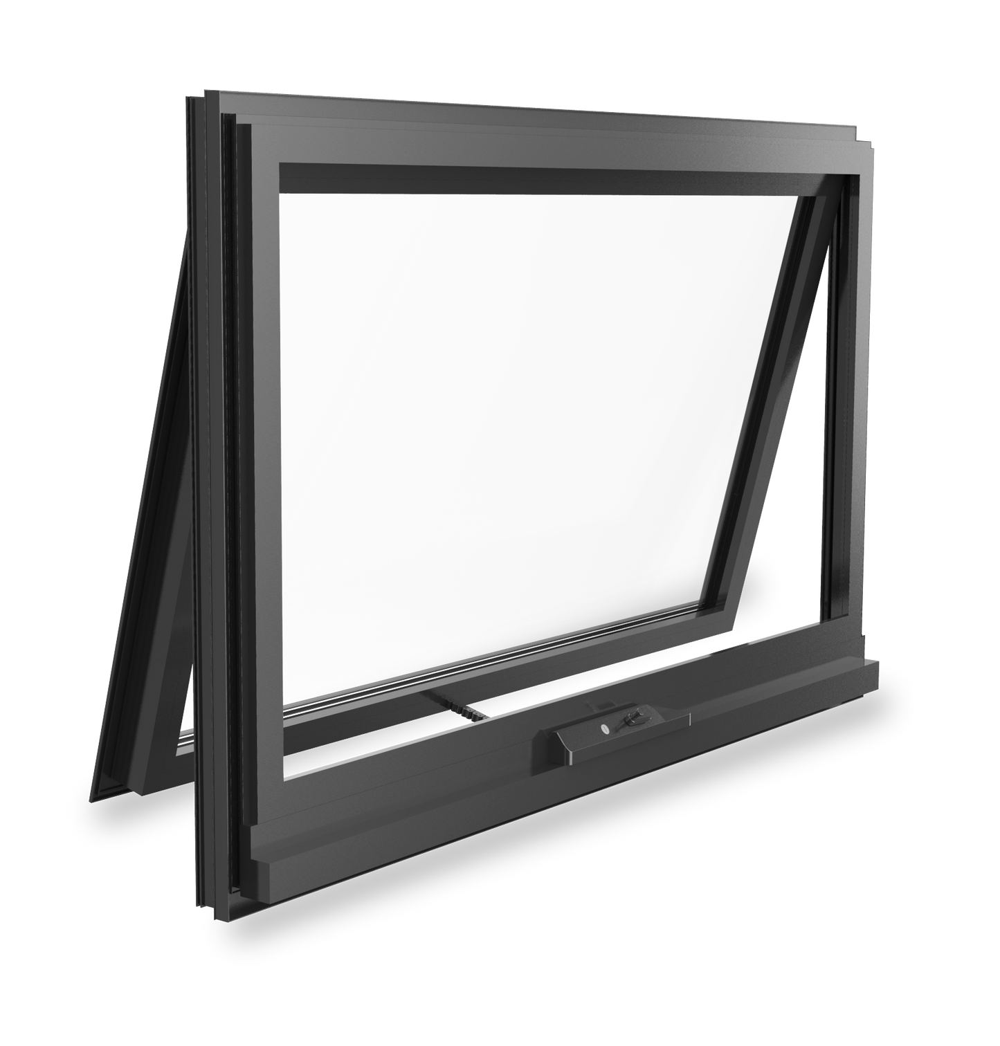 Black Awning Window 1000h x 1200w Double Glazed