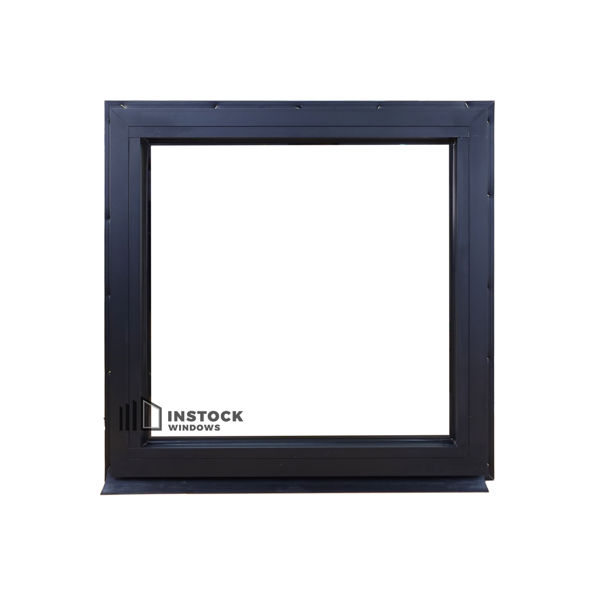 Dark Monument Fixed Window - 600h X 595w Double Glazed + 40mm over reveal height and width